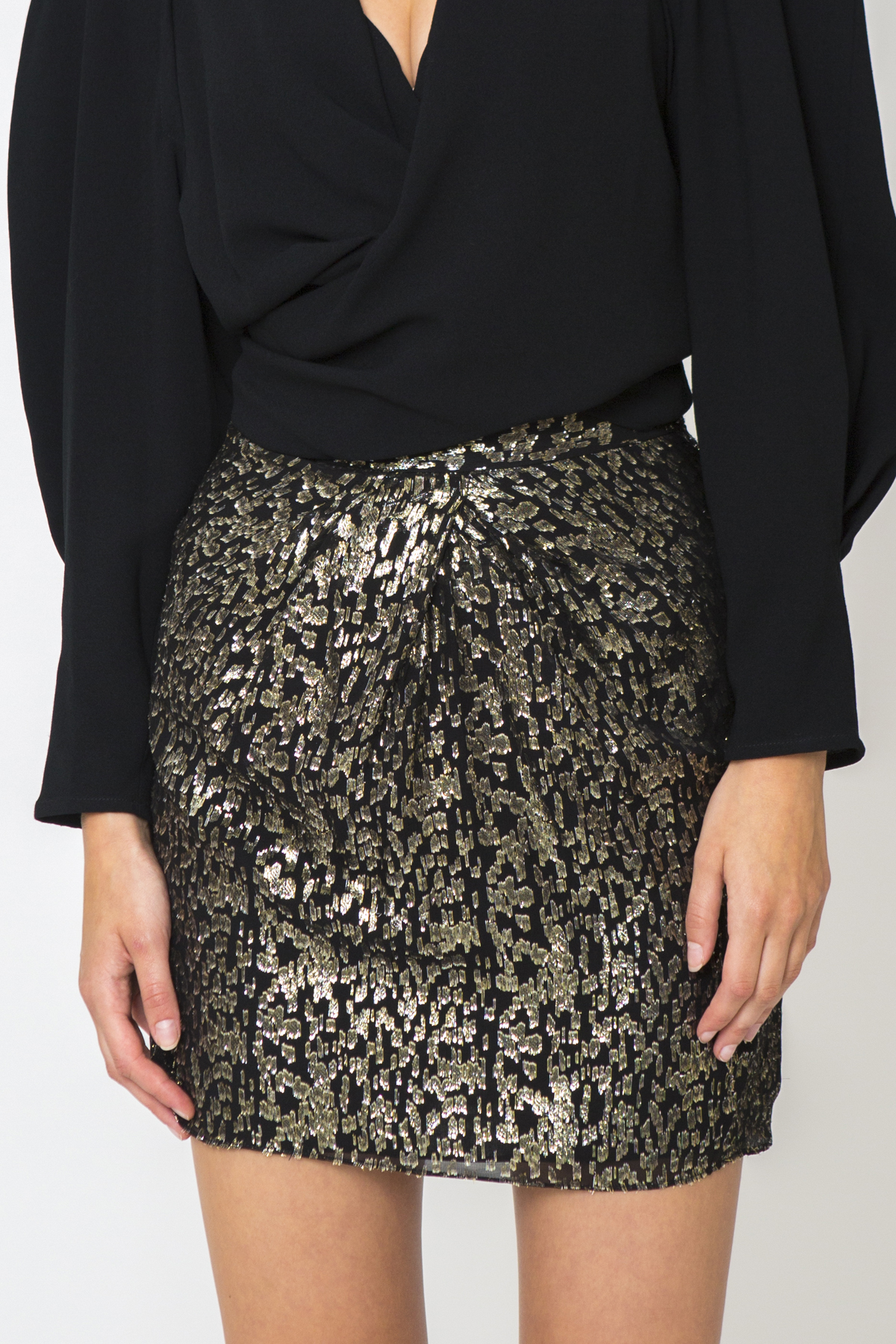 iro gold sequin skirt