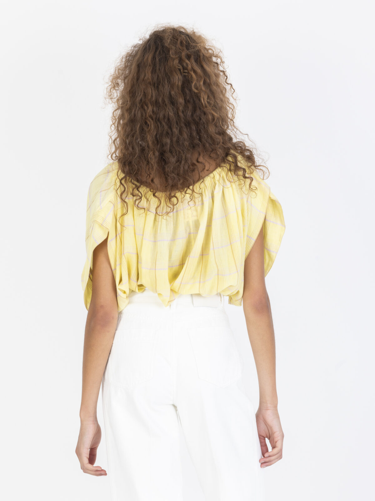daffodil-yellow-checked-blouse-wide-fluid-cotton-lawrence-bras-matchboxathens