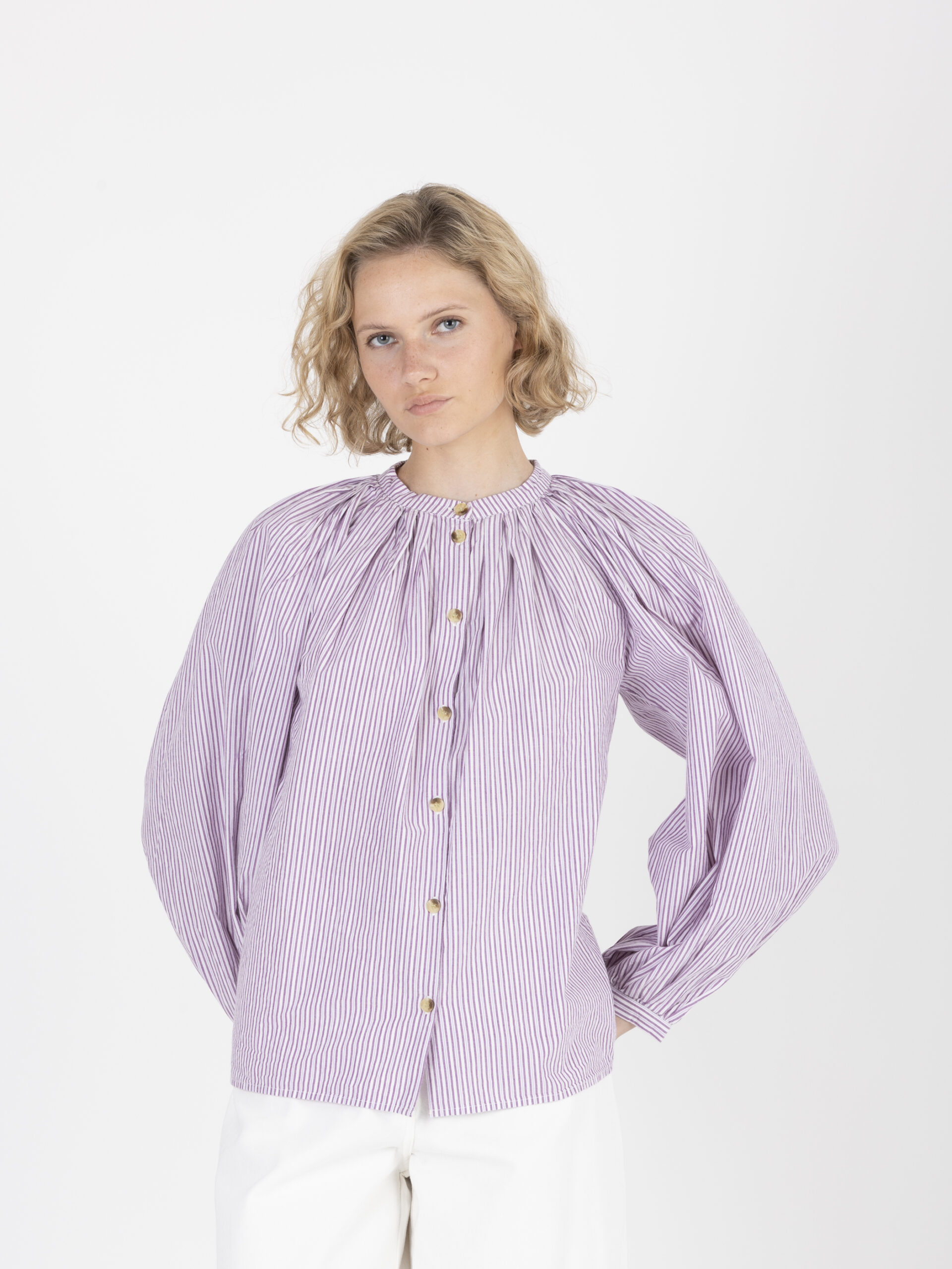 sol-striped-oink-mauve-cotton-poplin-puffy-pleats-vanessa-bruno-matchboxathens