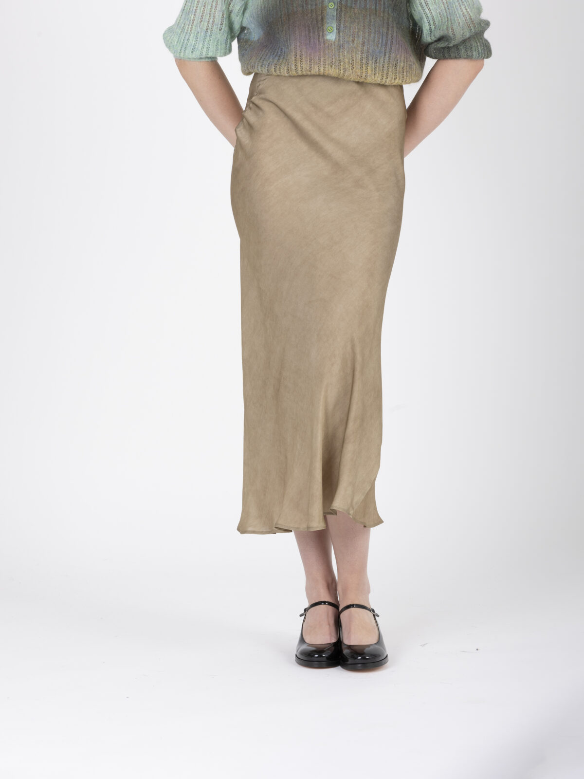 orelle-skirt-taupe-silk-maxi-straight-bias-cut-mesdemoiselles-matchboxathens