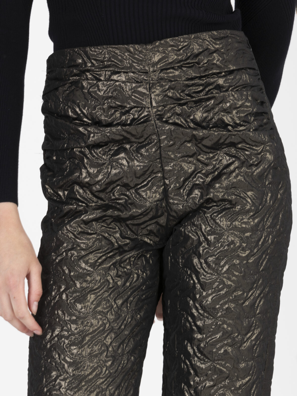 agnes-khaki-metallic-trousers-high-waisted-quilted-uniforme-athens-mathcboxathens