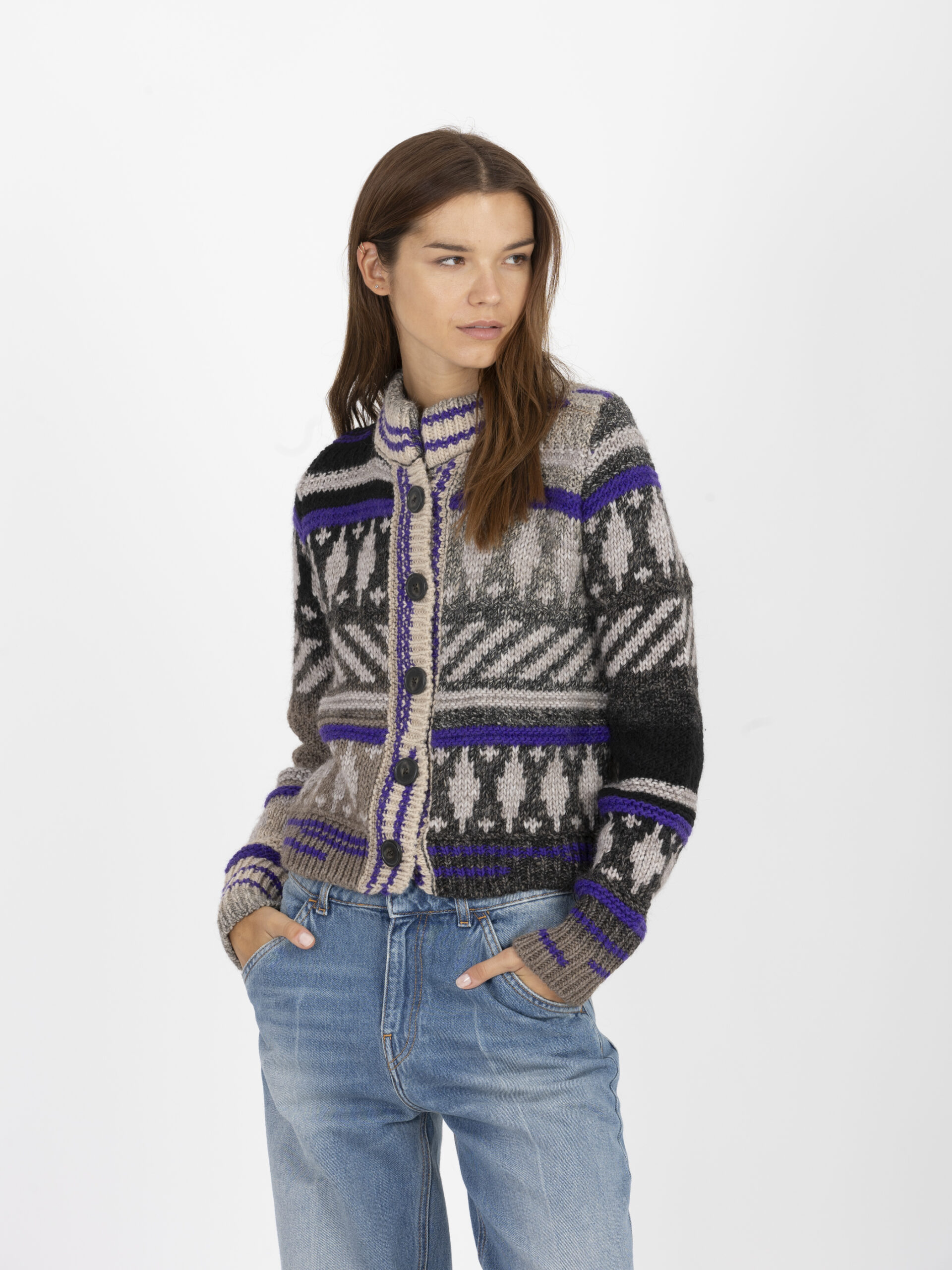 diamenta-patchwork-isle-print-purple-beige-wool-cardigan-knit-vanessa-bruno-matchboxathens