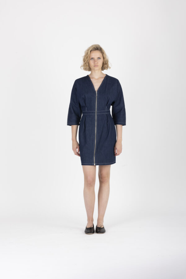 ioni-dress-mini-denim-blue-zipper-vneck-uniforme-athens-matchboxathens