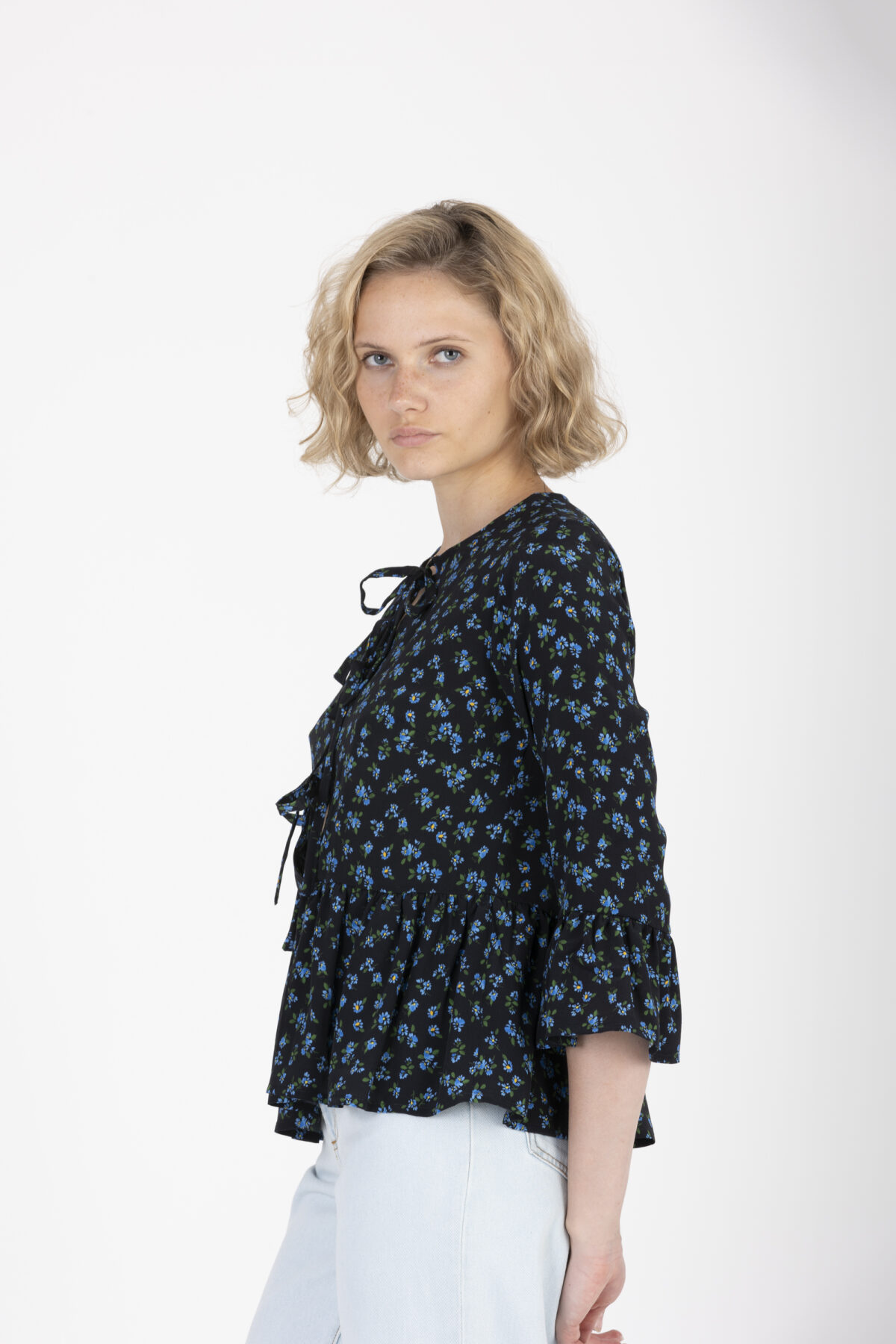 anisa-black-ditsy-blue-blouse-ties-viscose-uniforme-athens-matchboxathens