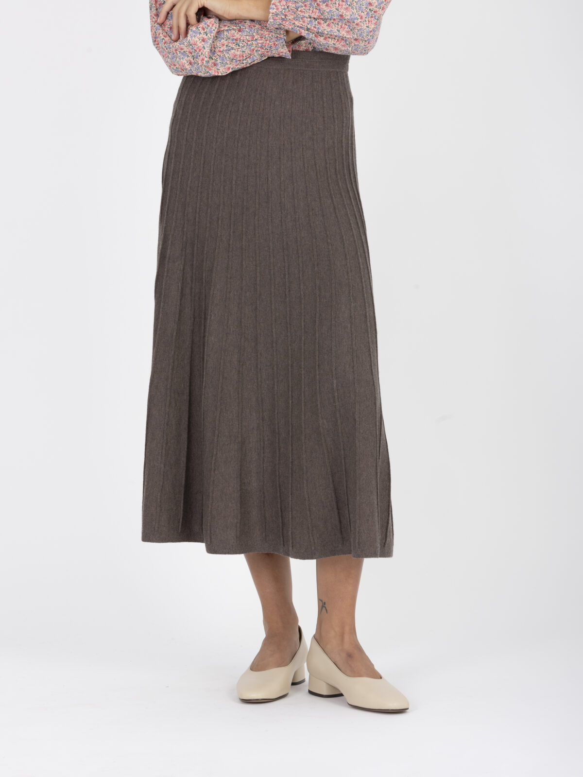 jada-chocolate-knit-skirt-aline-elastic-midi-bash-matchboxathens