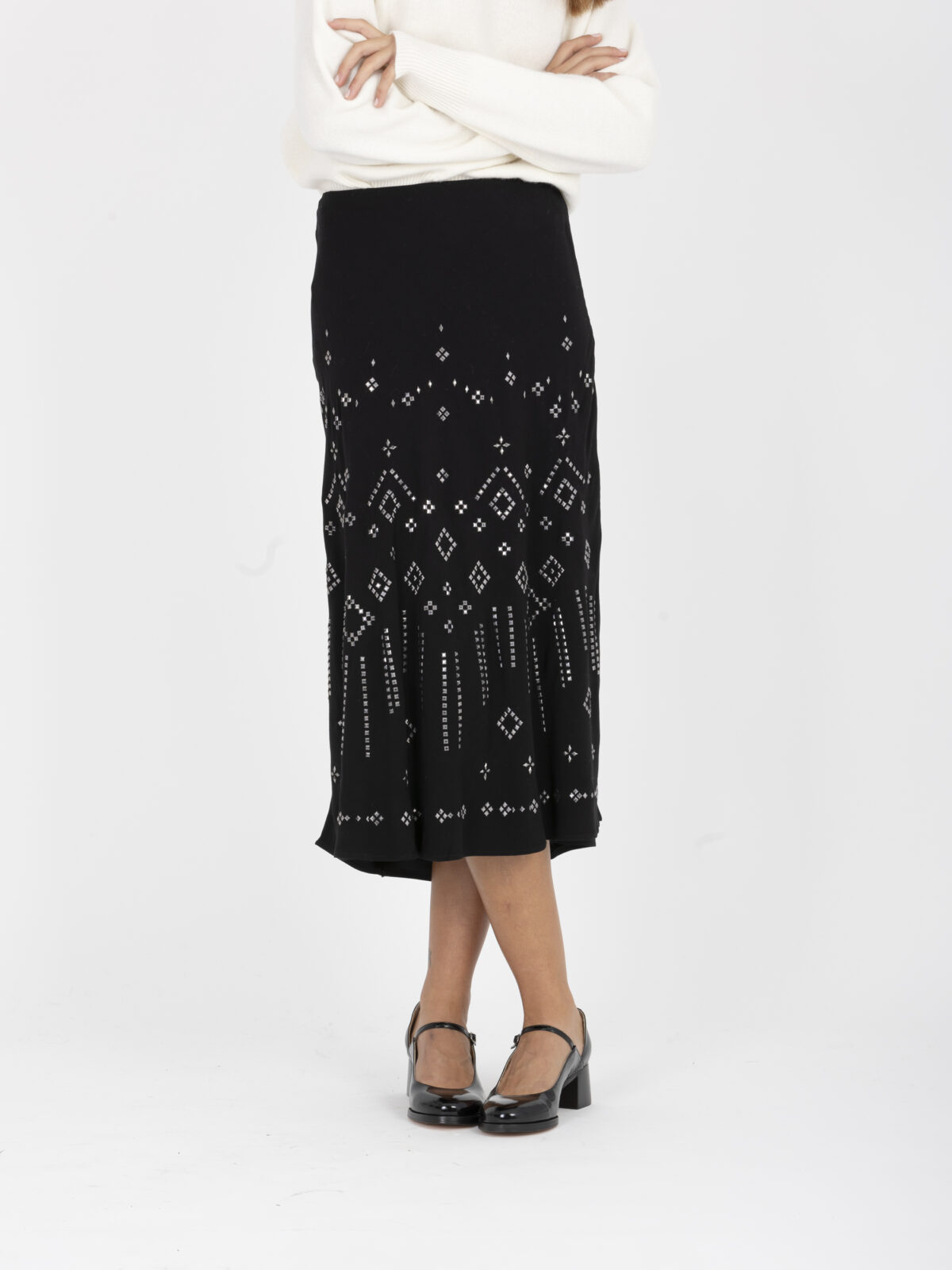 suez-skirt-viscose-studs-midi-viscose-bash-matchboxathens