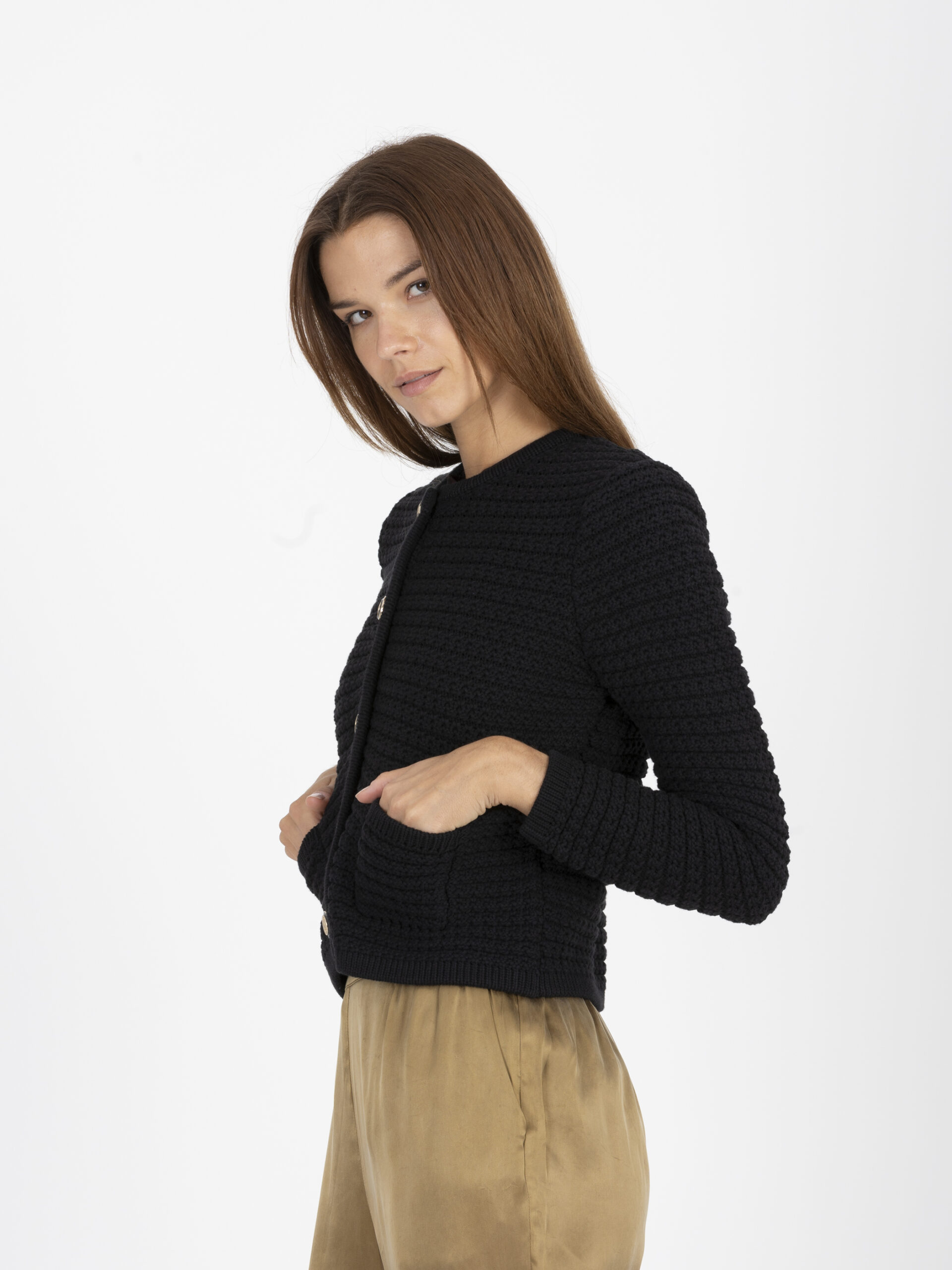 gaspard-cardigan-tweed-cropped-black-cotton-bash-matchboxathens