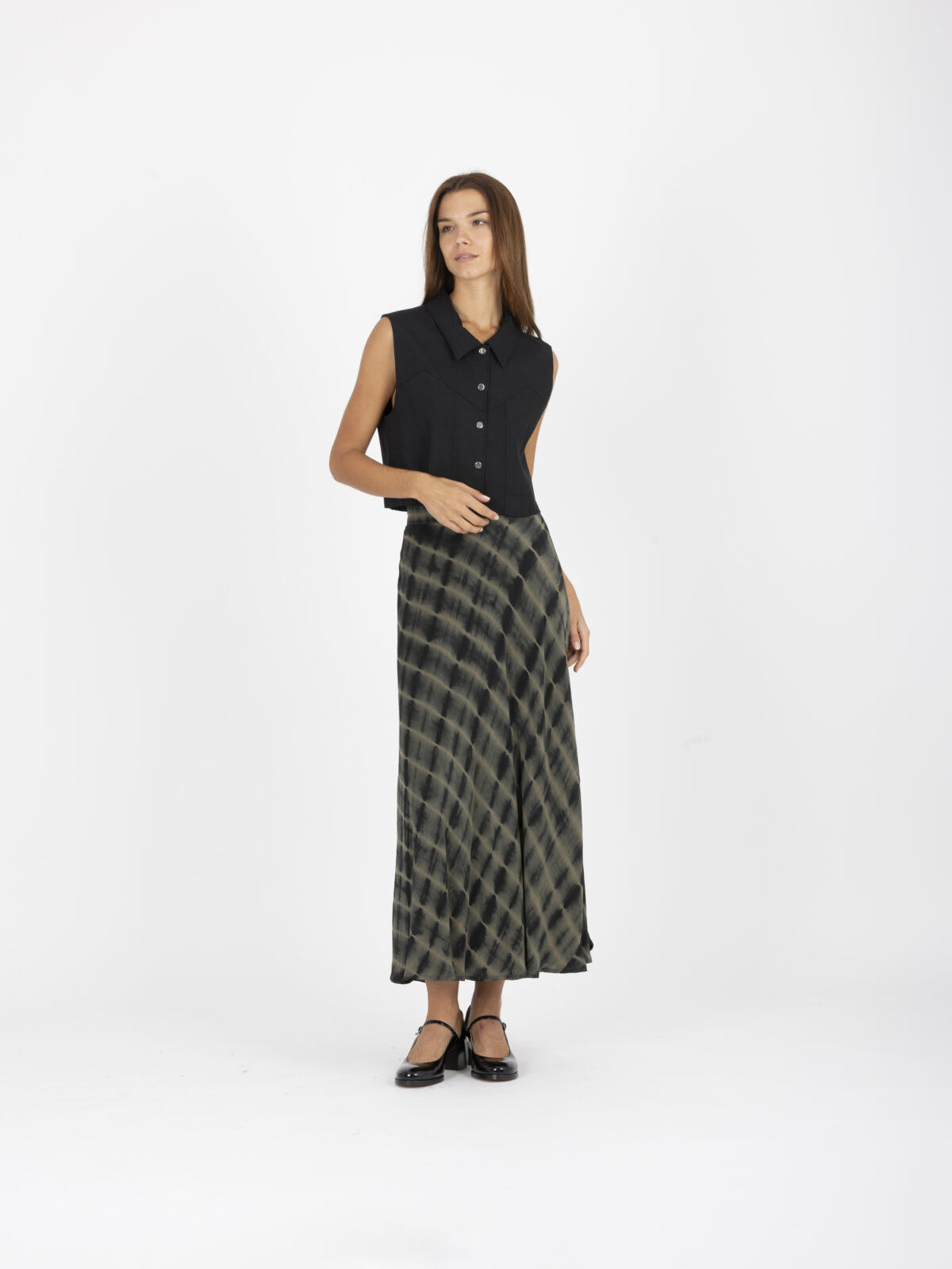 cezanne-olive-diamond-silk-skirt-midi-nous-mathboxathens