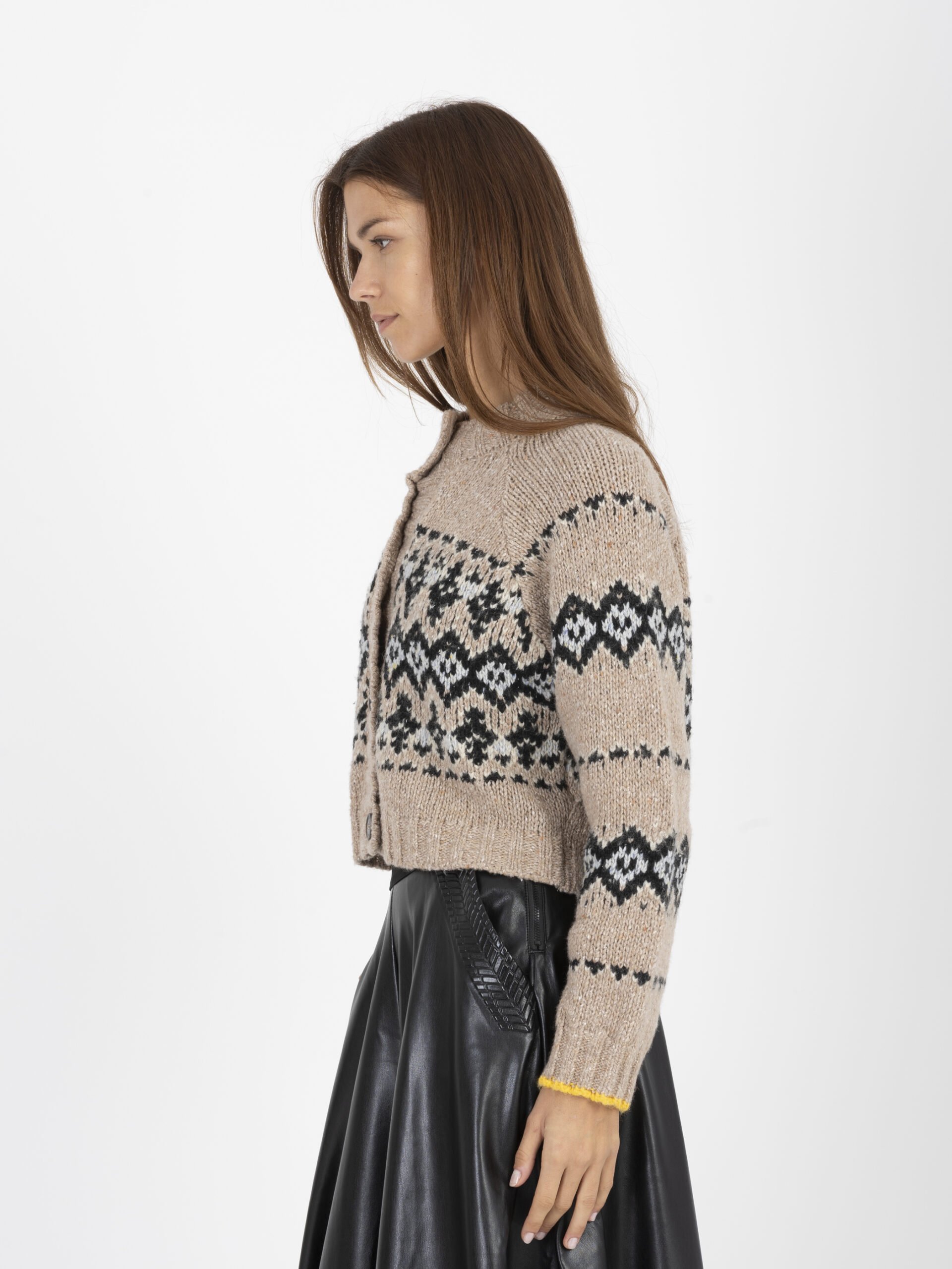 damas-taupe-cardigan-beige-black-pattern-cropped-wool-vanessa-bruno-matchboxathens