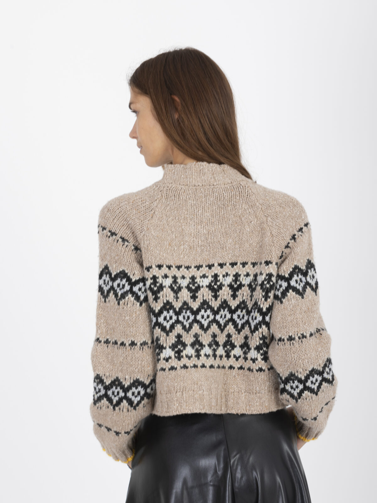 damas-taupe-cardigan-beige-black-pattern-cropped-wool-vanessa-bruno-matchboxathens