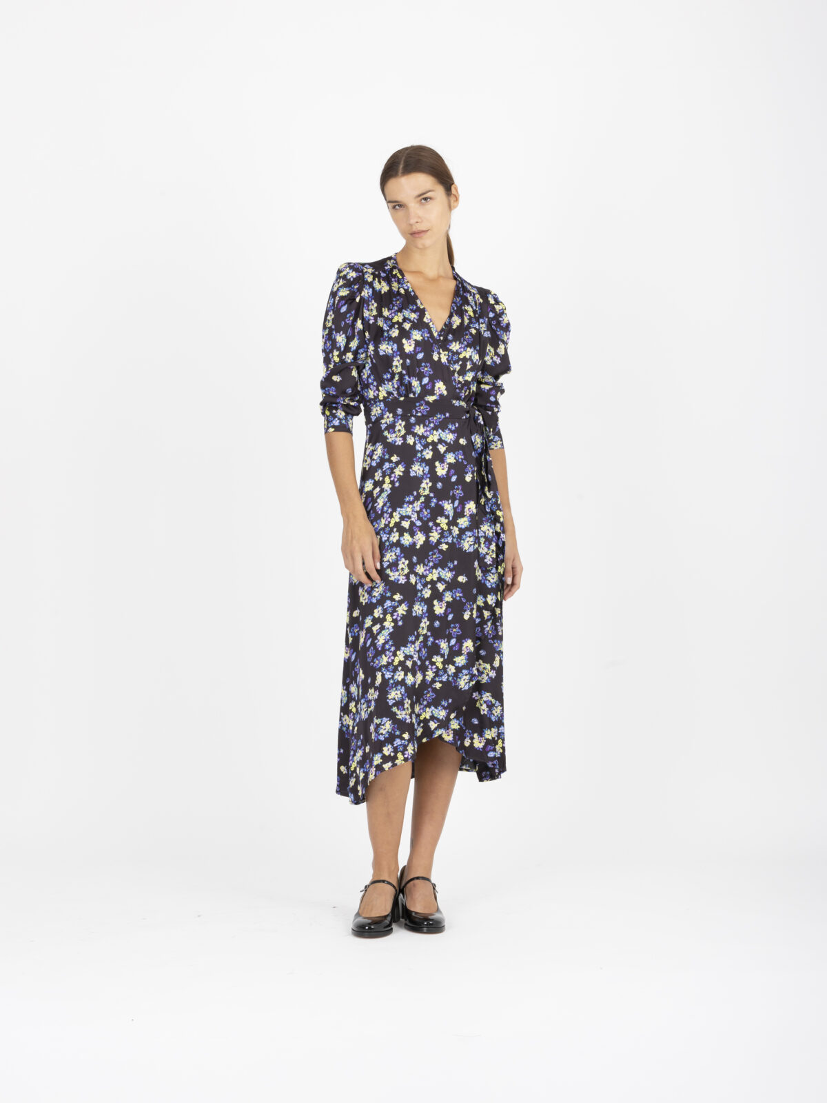 cipri-wrap-frower-printed-dress-midi-vneck-suncoo-paris-matchboxathens