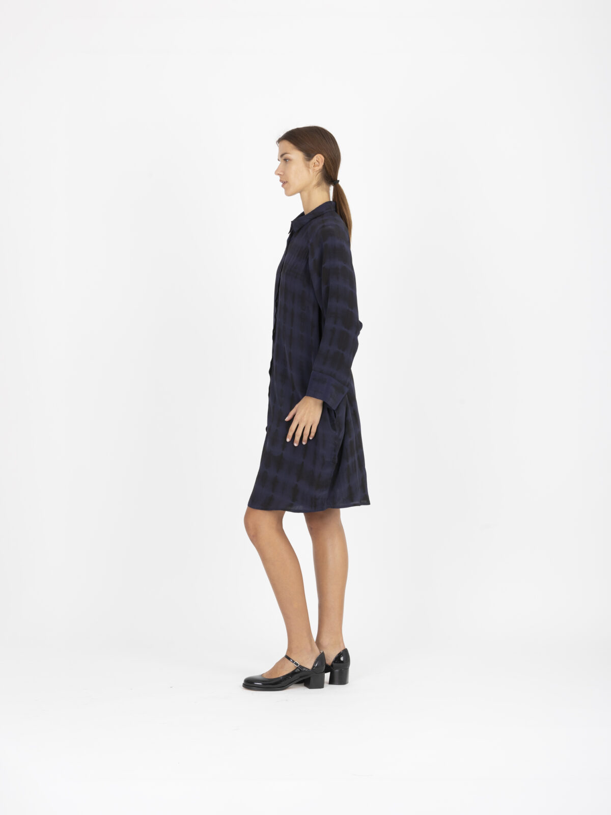 christine-dress-navy blue-shirt-silk-nous-paris-matchboxathens