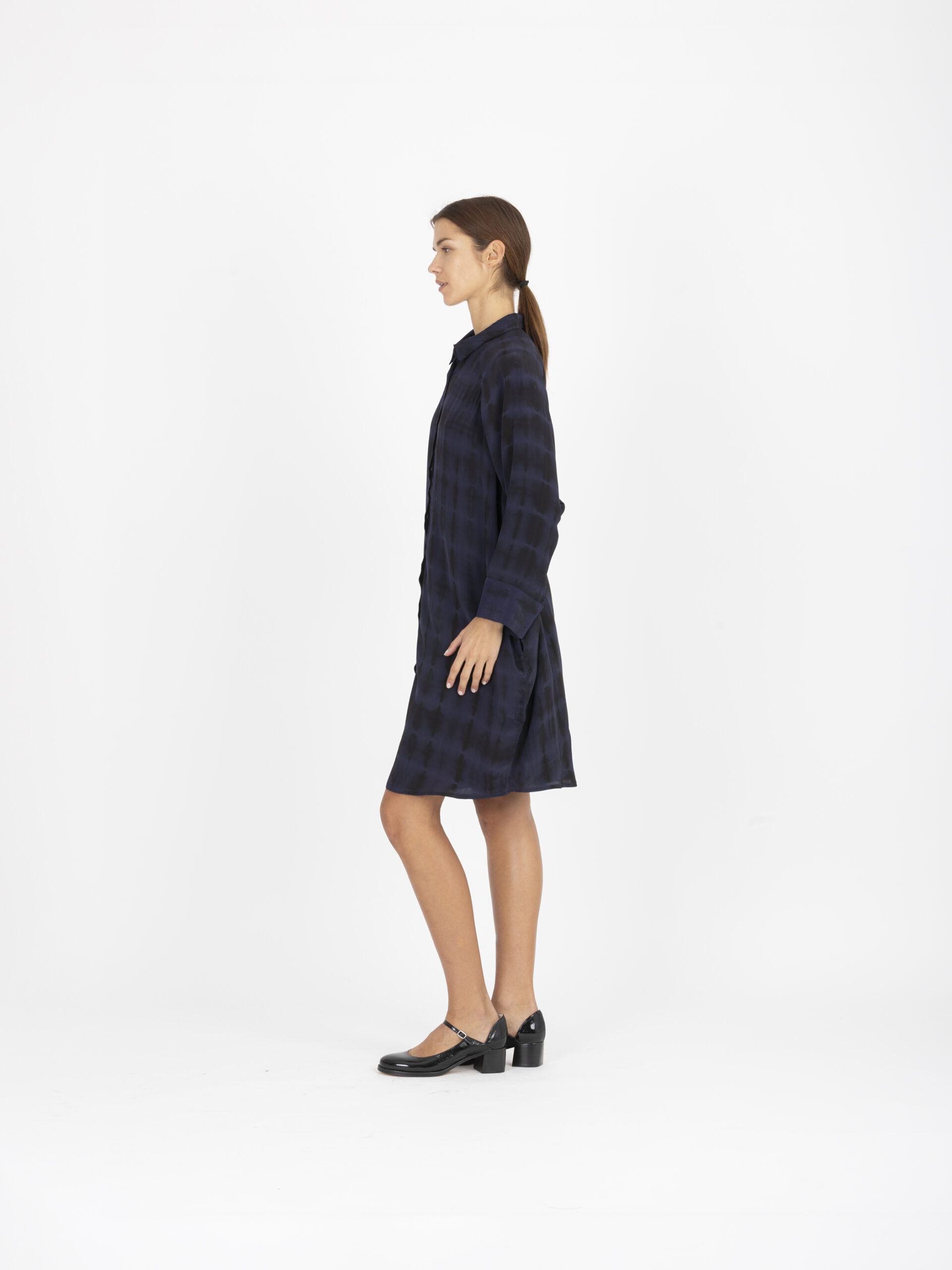 christine-dress-navy blue-shirt-silk-nous-paris-matchboxathens