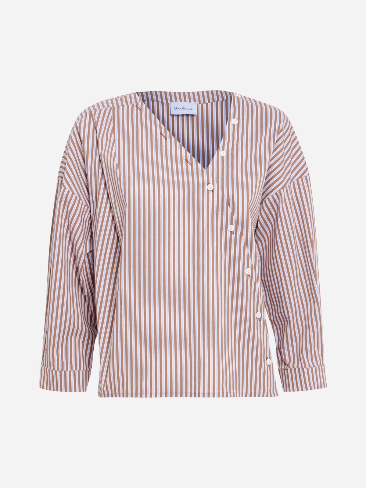 tatou-striped-brown-poplin-cotton-shirt-uniforme-athens-matchboxathens