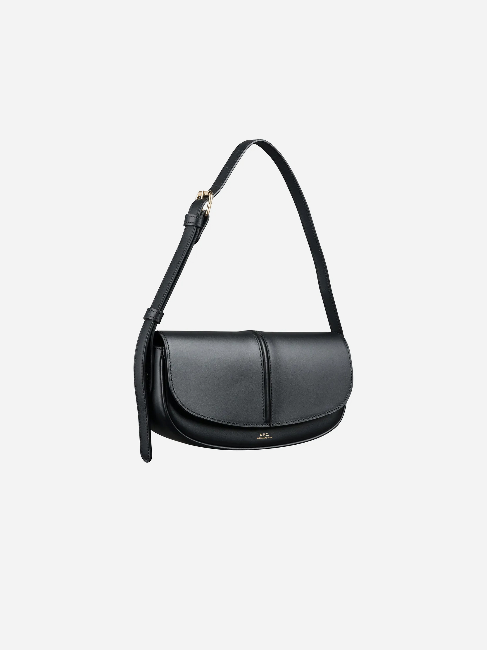 betty-shoulder-bag-leather-black-clasp-green-apc-paris-matchboxathens