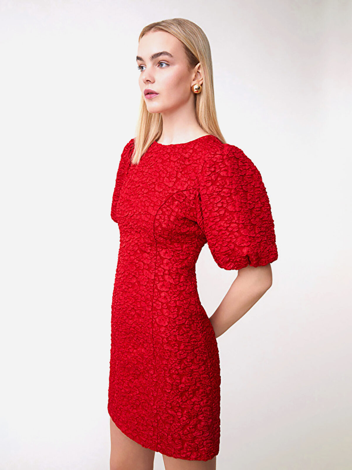 clodie-red-dress-jacquard-bacless-mini-puffy-sleeves-suncoo-matchboxathens