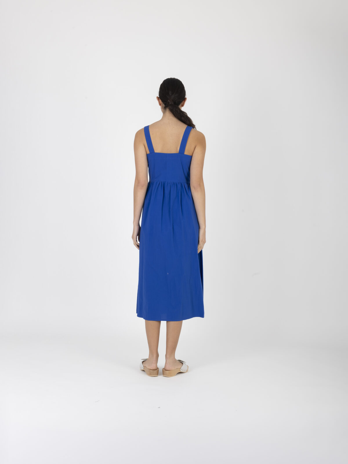 amelia-blue-dress-cotton-uniforme-buttons-wide-straps-athens-matchboxathens