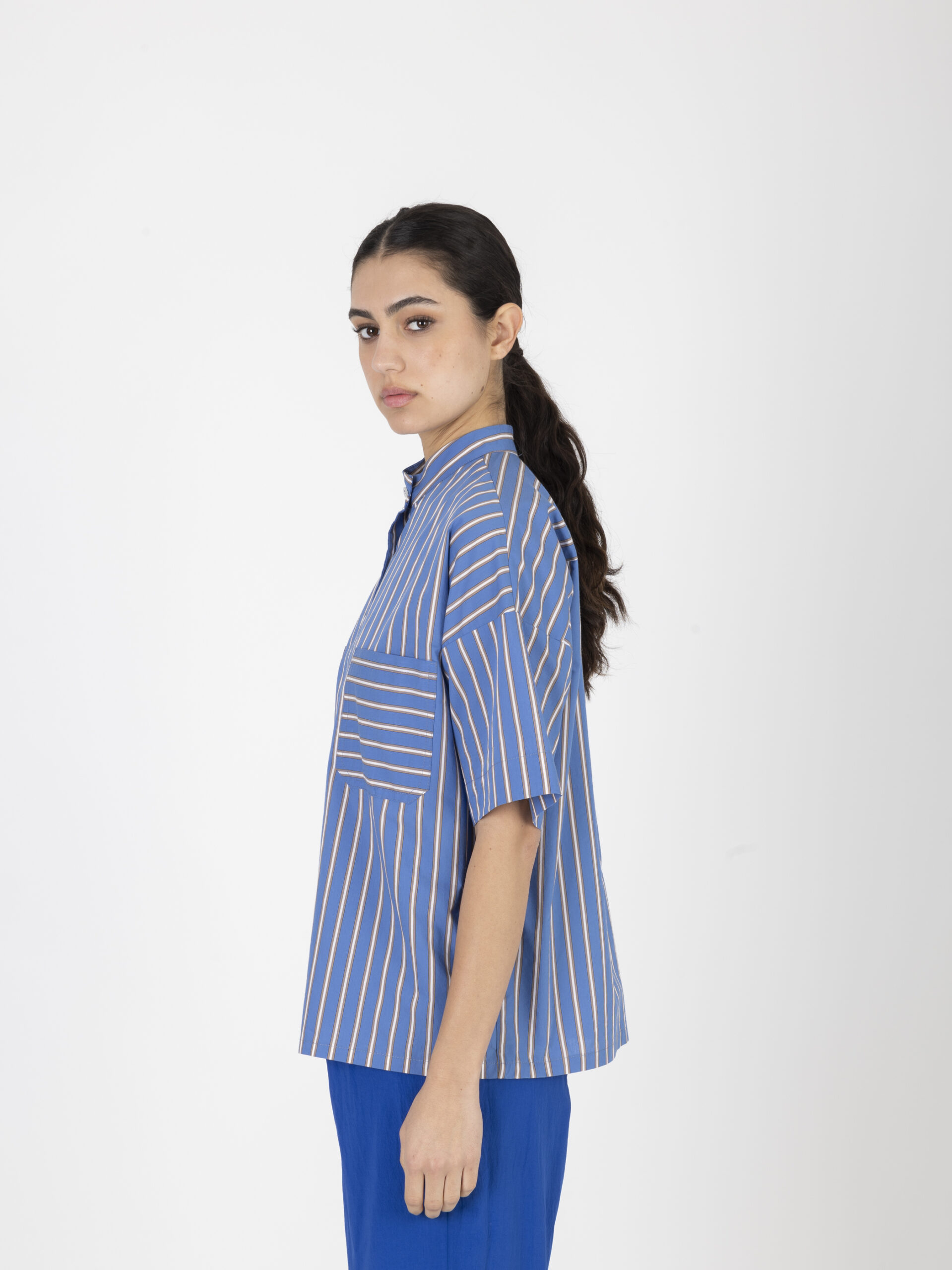 luna-blue-striped-shirt-mao-oversized-cotton-uniforme-athens-matchboxathens