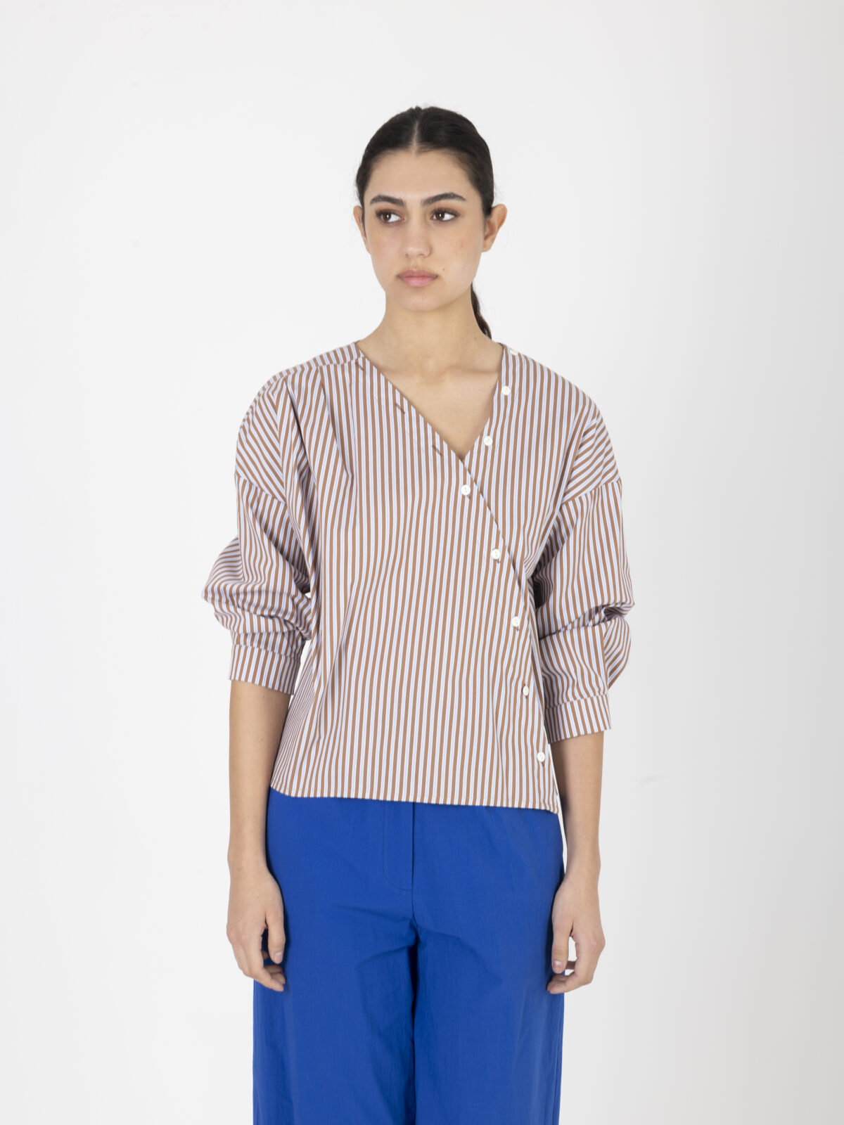 tatou-striped-brown-poplin-cotton-shirt-uniforme-athens-matchboxathens