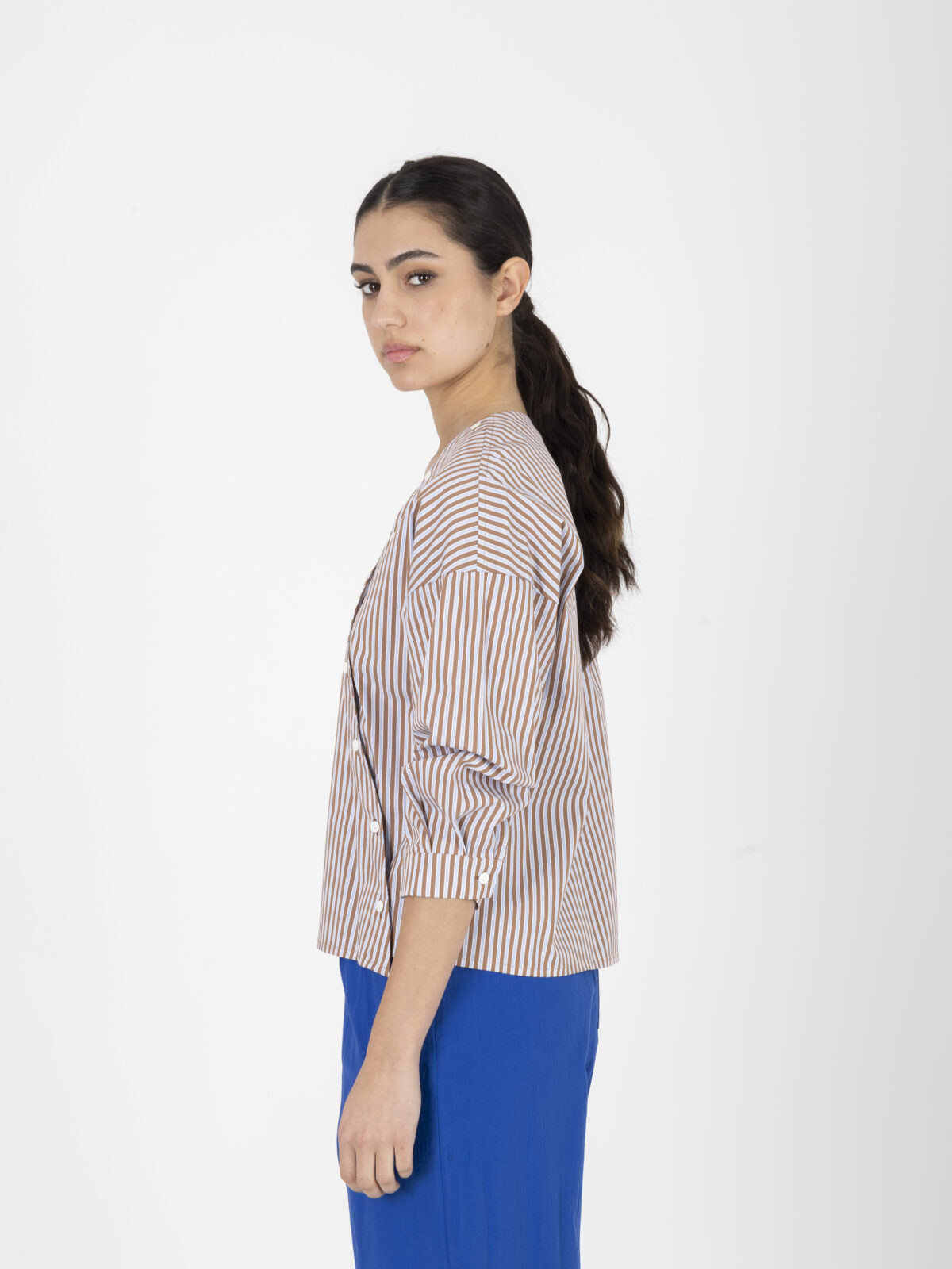 tatou-striped-brown-poplin-cotton-shirt-uniforme-athens-matchboxathens