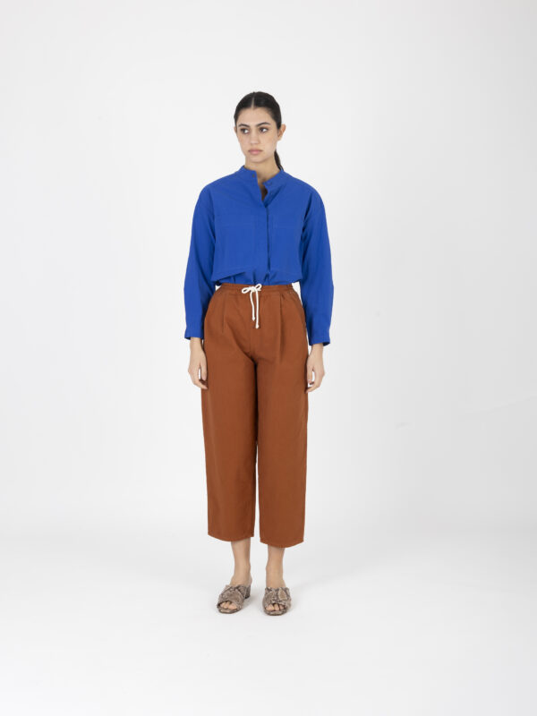 rygybay-cotton-trousers-joggers-cinnamon-pleated-american-vintage-matchboxathens