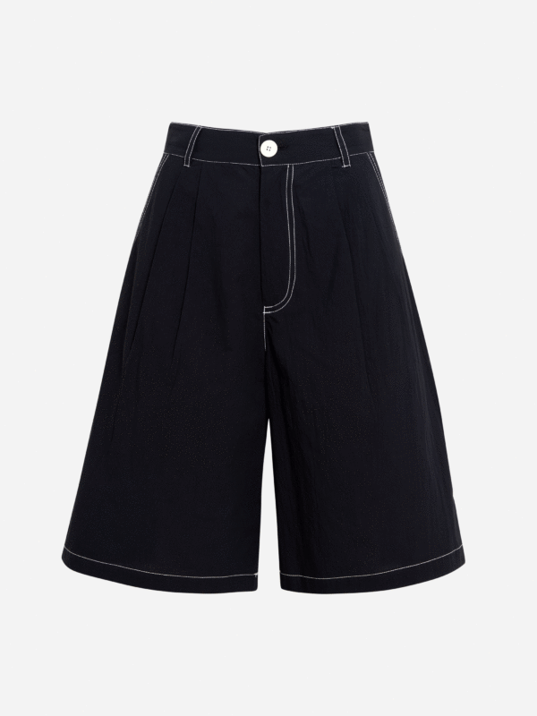 renata-black-poplin-cotton-stitching-bermuda-shorts-uniforme-matchboxathens