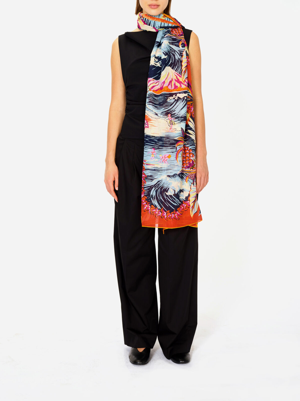 ET211HA08-hawai-orange-printed-scarf-inoui-editions-matchbpxathens