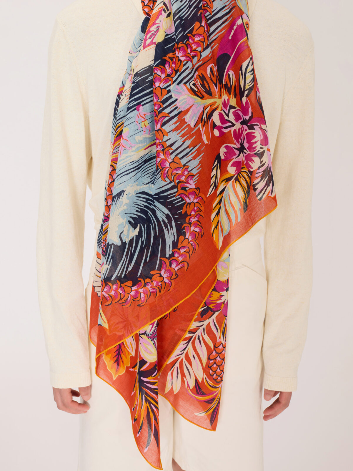 ET211HA08-hawai-orange-printed-scarf-inoui-editions-matchbpxathens